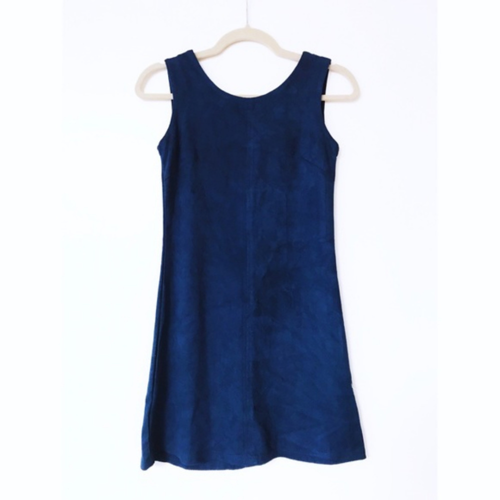 Blue suede mini dress by Love Marks